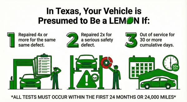What is the Lemon Law in texas?