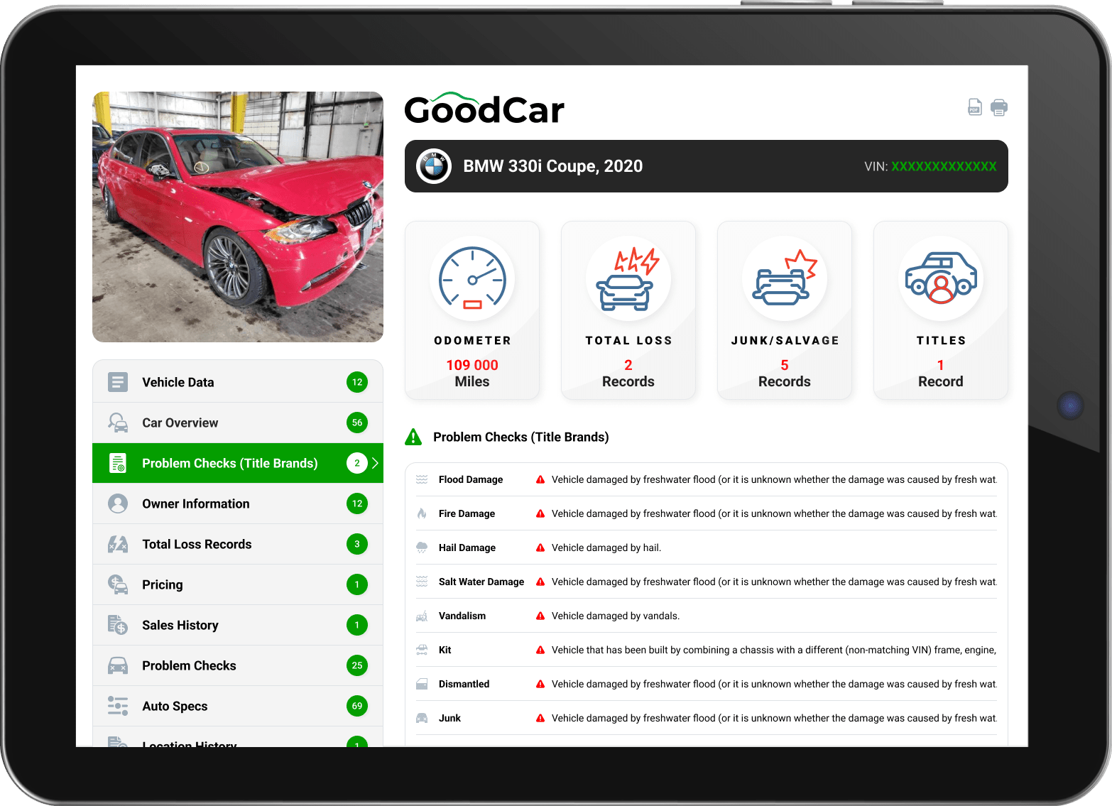 Car license plate clearance search