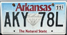 Arkansas License Plate Identification Arkansas License Plate Identification