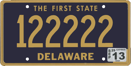Delaware License Plate Format Delaware License Plate Format