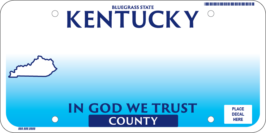 Kentucky license plate design example 2