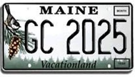 Maine License Plate Format and Design Maine License Plate Format and Design