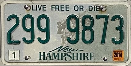 New Hampshire's License Plate Format New Hampshire's License Plate Format
