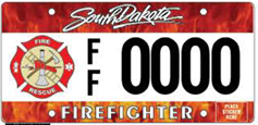 Firefighter License Plate