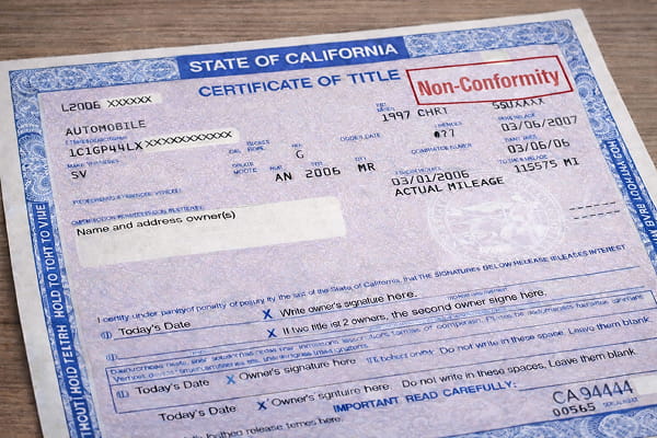 How States Handle 'Vehicle Non-Conformity' Title Brands